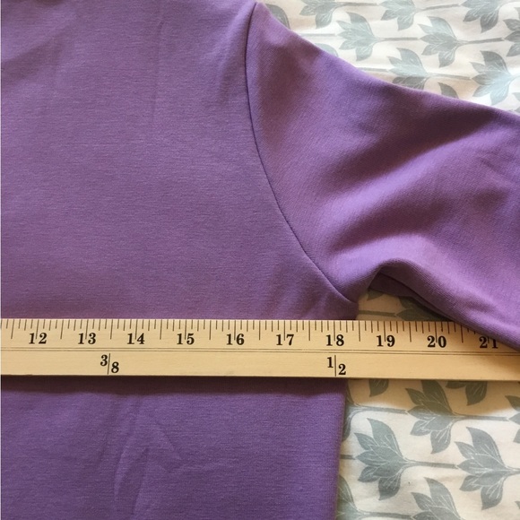 2 Mock Turtlnecks Bundled Together Short sleeve purple / coral Like new worn 1X - Picture 4 of 9
